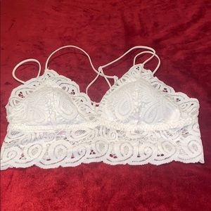 Pink by Victoria’s Secret ivory lace bralette